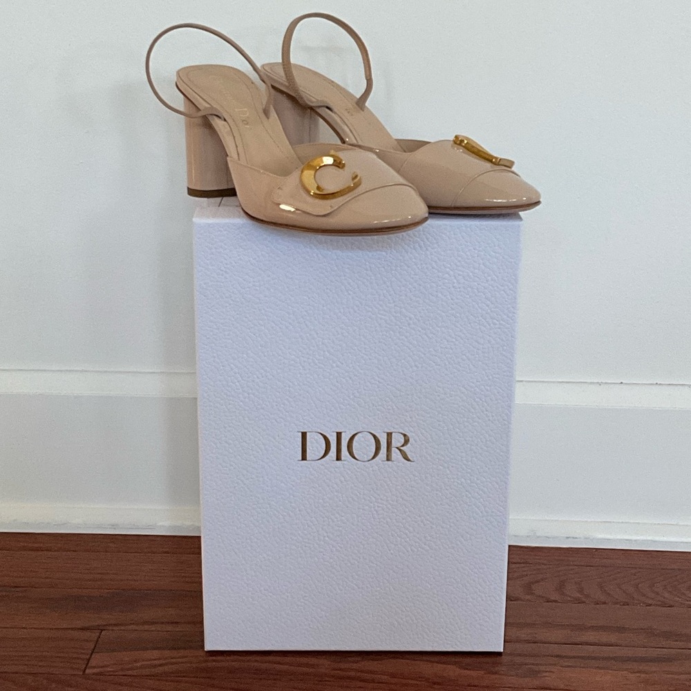 Dior Women's Beige Slingback Heels -  Not worn,Brand New